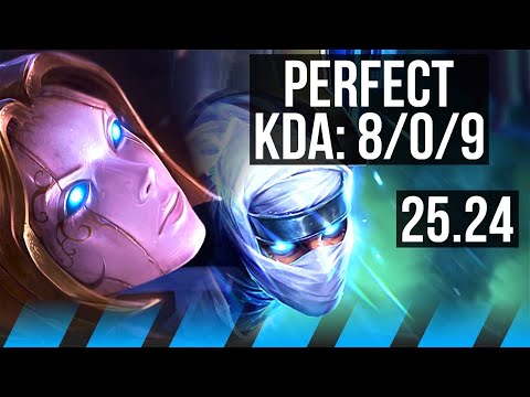 ORIANNA vs ZED (MID) | Perfect KDA: 8/0/9 | EUW Master | 25.24