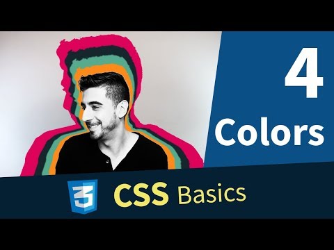 CSS Tutorial — Colors, Hex, RGB, RGBA, Predefined Colors (4/13)