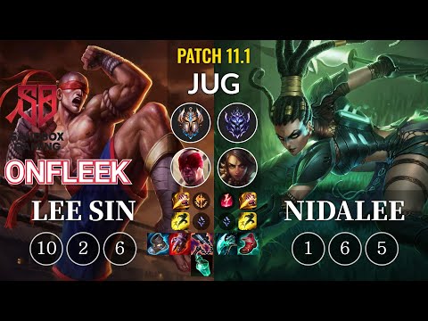 SB OnFleek Lee Sin vs Nidalee Jungle - KR Patch 11.1