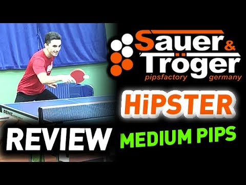 Review Sauer&Troeger HIPSTER test: medium pips for maximum control, grippy slow pimple rubber