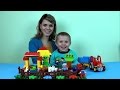 Развивающее видео Lego трактор и ферма с животными - детский канал Носики ...
