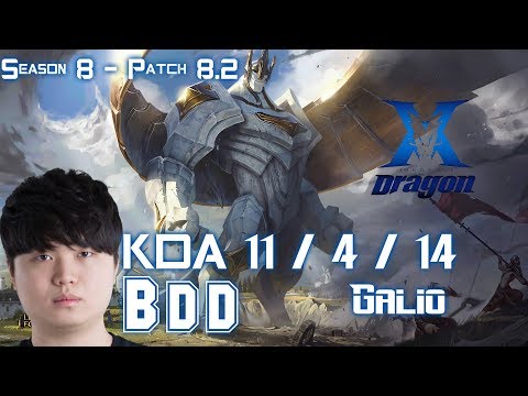 KZ BDD GALIO vs CORKI Mid - Patch 8.2 KR Ranked