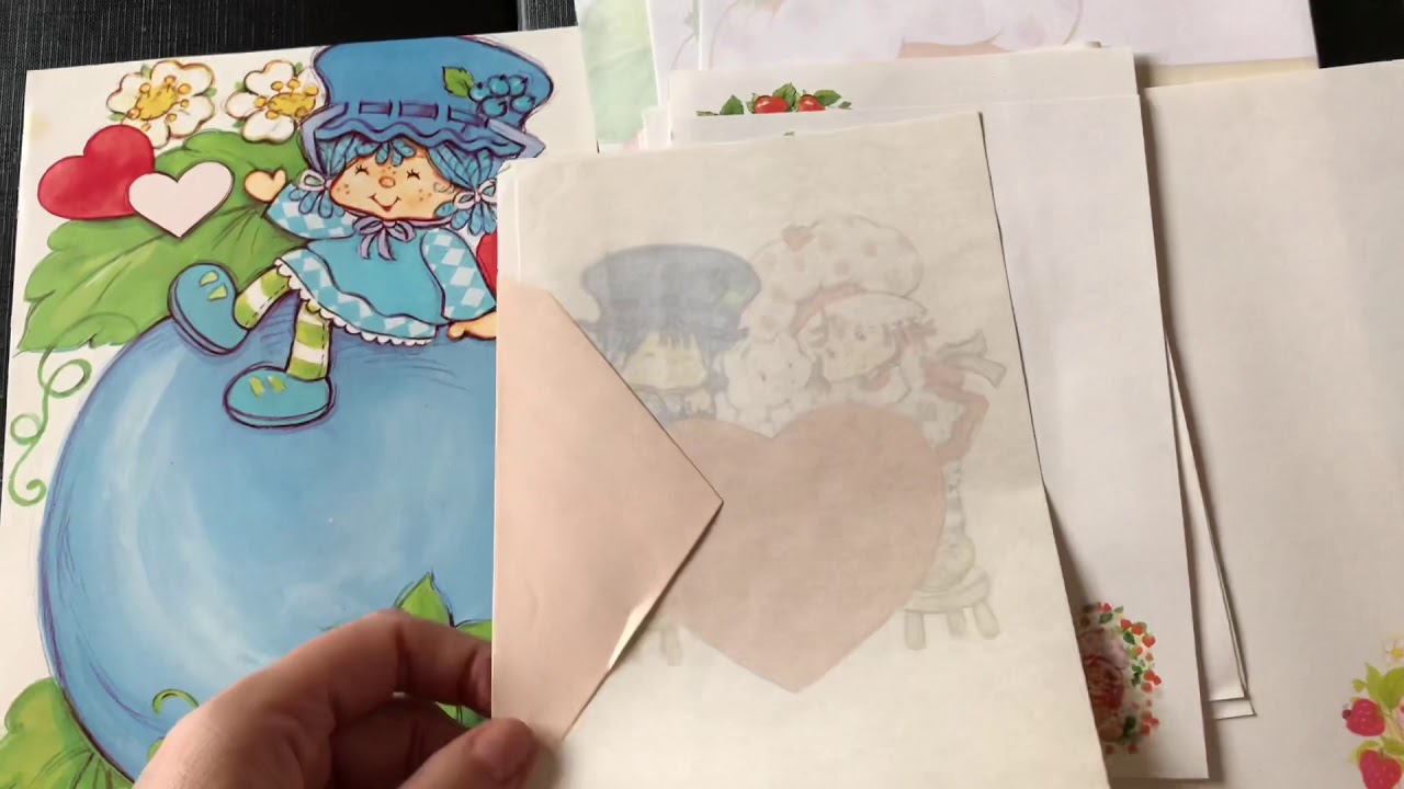 Papéis de carta Coleção Moranguinho Anos 80