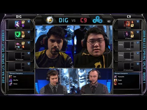 Dignitas vs Cloud 9 | 2014 NA LCS Spring split Season 4 W1D3 G2 | Cloud 9 vs Dignitas full game HD