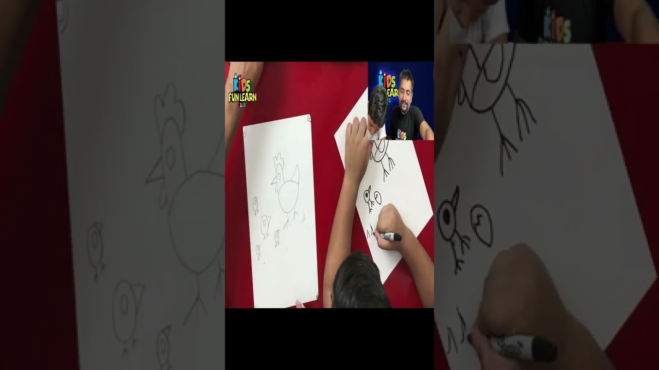 Easy drawing of a chicken #shorts