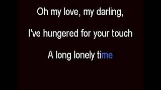 Unchained Melody (Barry Manilow) LOWER KEY KARAOKE -2 LYRICS