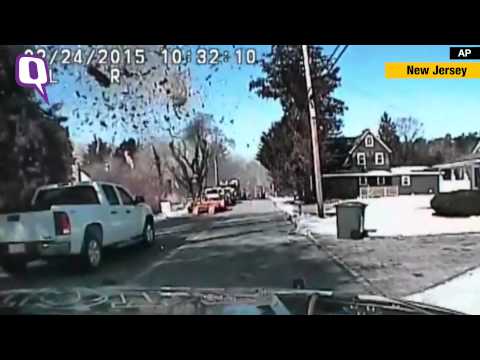 Natural Gas Explosion at New Jersey House Caught on Car Dashcam