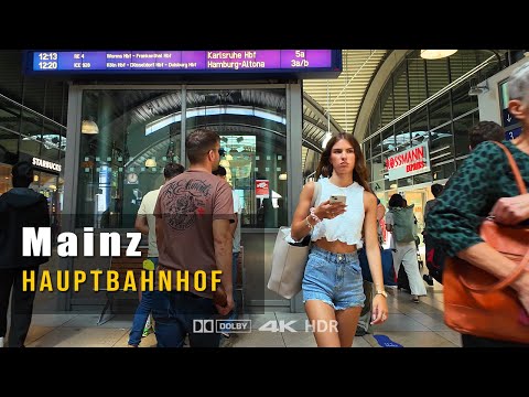 Mainz - Hauptbahnhof (Central Station) Summer 2025 | Walking Tour Germany [4K]