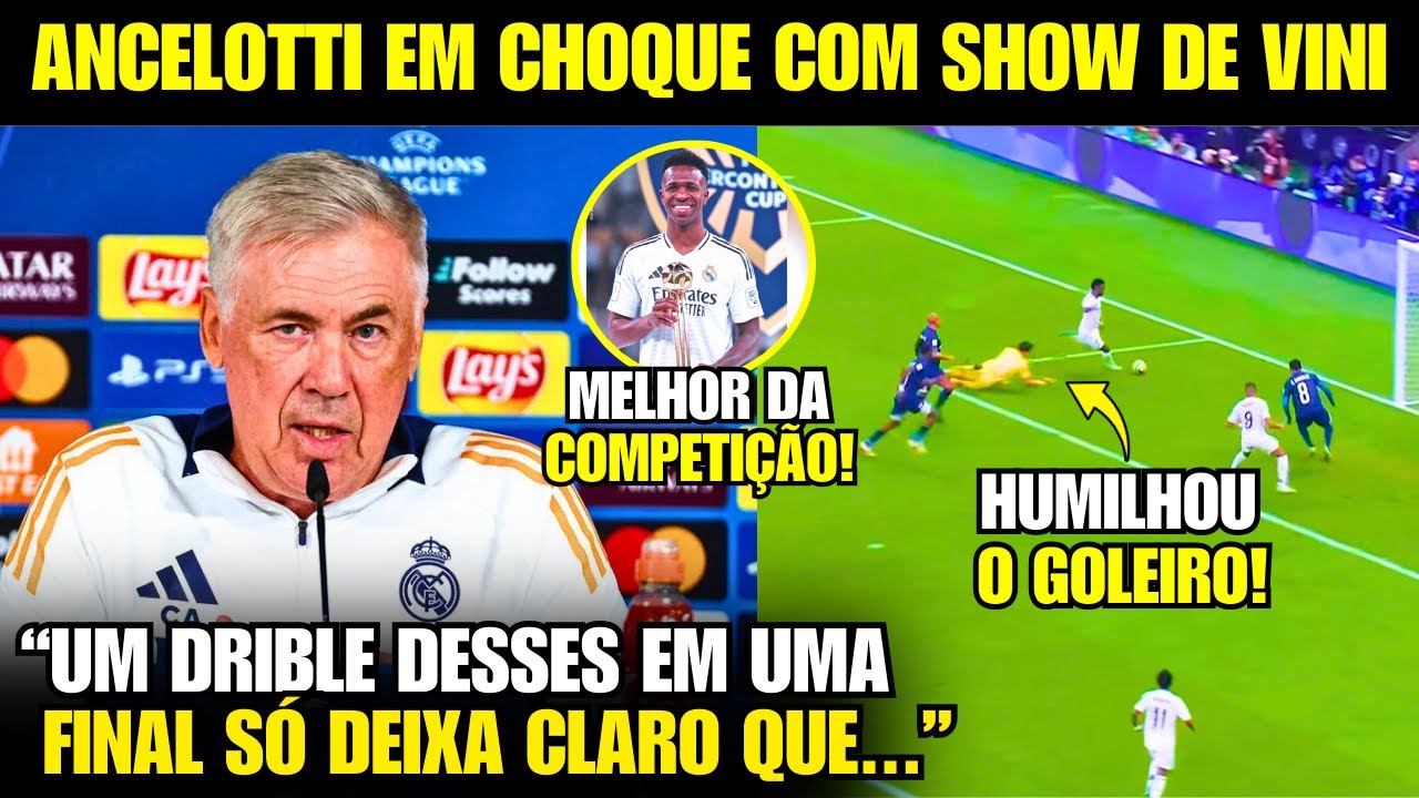 🚨 Olha a REAÇÃO DO ANCELOTTI ao SHOW DO VINI JR NO MUNDIAL HOJE