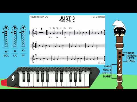 Just 3 Tarantella - Brano facilissimo per flauto, melodica o concertino