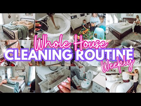 2024 WHOLE HOUSE CLEANING ROUTINE- EXTREME CLEANING MOTIVATION- WEEKLY HOUSE RESET-Jessi Christine
