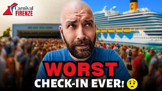 CARNIVAL FIRENZE Embarkation: A Day 1 DISASTER? 🤦‍♂️