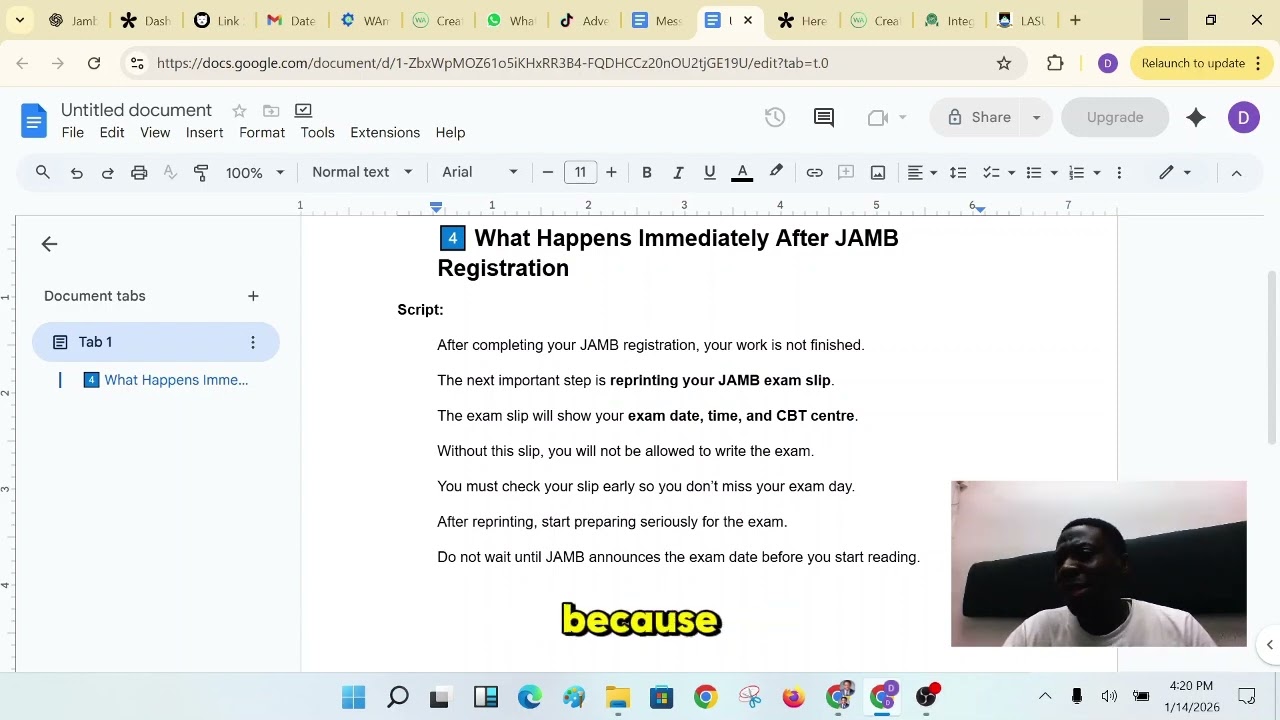 What next after the Jamb 2026 registration