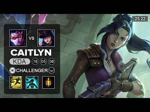 Caitlyn vs Vayne ADC - KR Challenger - Patch 25.22 Season 15