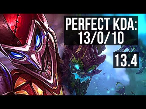 SHACO vs MAOKAI (JNG) | 13/0/10, 4.2M mastery, Legendary, 1200+ games | KR Grandmaster | 13.4