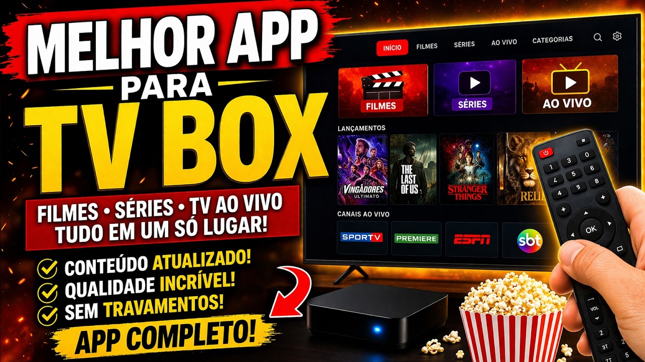 NOVO APP para TV BOX E SMART TV ANDROID em 2026! (Muito completo) MELHOR APP QUE JÁ USEI