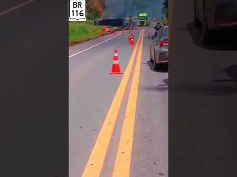 Acidente na BR 116 em Santa Barbara do Leste MG.