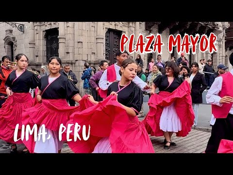 📍🇵🇪 4K Exploring Plaza Mayor | Lima's Historic Heart of Peru | 2025