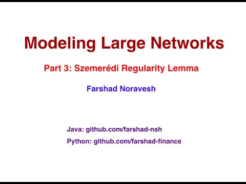 Part 3: Szemerédi regularity lemma