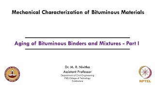 Aging of Bituminous Binders and Mixtures - Part I