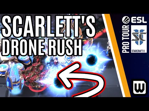 Scarlett DRONE RUSHES Parting?? Starcraft 2 ESL Open Cup (Best of 3)