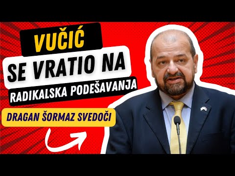 Dragan Šormaz iz izvornog Sns-a svedoči o Vučiću "On se vratio na radikalska podešavanja!"