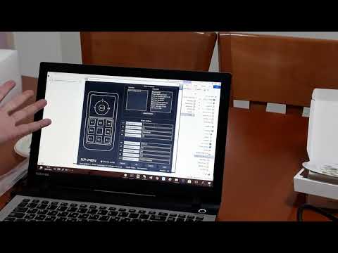 מסך גרפי " XP-PEN 22 - חיבור המקלדת קיצורי דרך. חלק 9