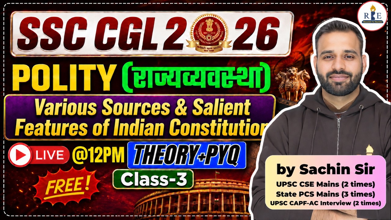 Polity Class-3📚| Salient Features of Indian Constitution & Preamble | Theory+PYQ | SSC Railway | RBE
