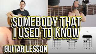 Somebody That I Used To Know - Gotye - Guitar Lesson / Tutorial &amp; Tabs