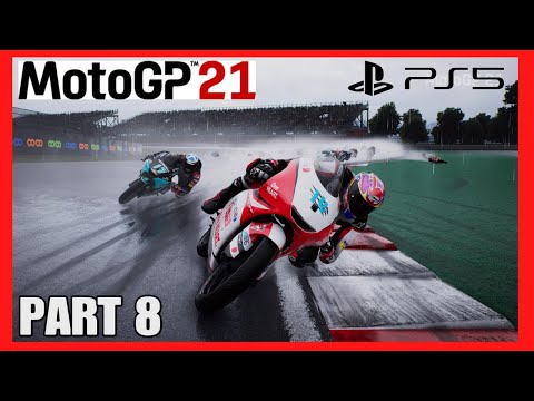 MotoGP 21 Career Mode Part 8 | CONTACT SPORT IN THE WET IN SPAIN! | PS5 Gameplay