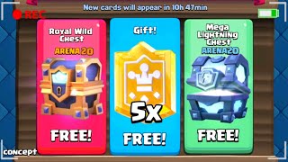 😍FREE EXCLUSIVE GIFTS in CLASH ROYALE!✅ MEGA CHEST OPEN 🎁/ concept