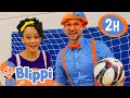 Blippi And Meekah Play Soccer 2 HOURS OF BLIPPI TOYS Soccer Match FINAL Kids Soccer Videos