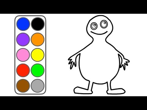 Färglägg Babblarna - Måla Babba - Färger för Barn