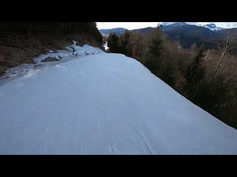Skiing on Blue 1b to Tauern Seilbahn on Hauser Kaibling