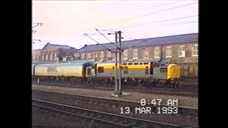 preview picture of video 'Trains In The 1990's   Doncaster, 13th March 1993'