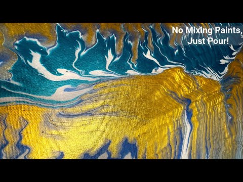 3 Beginner Fluid Art Acrylic Pour Paintings | Straight Pour Technique with Ready Mixed Paints