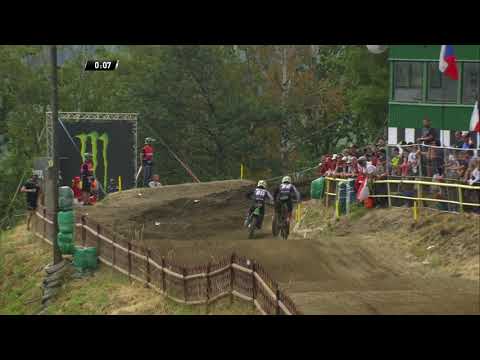 Adam Sterry passes Henry Jacobi - MX2 Race 2 - MXGP of Czech Republic 2019