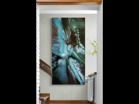 (502) Black Satin Enamel Experiment with Metallic Pearls Acrylic Pour Painting!