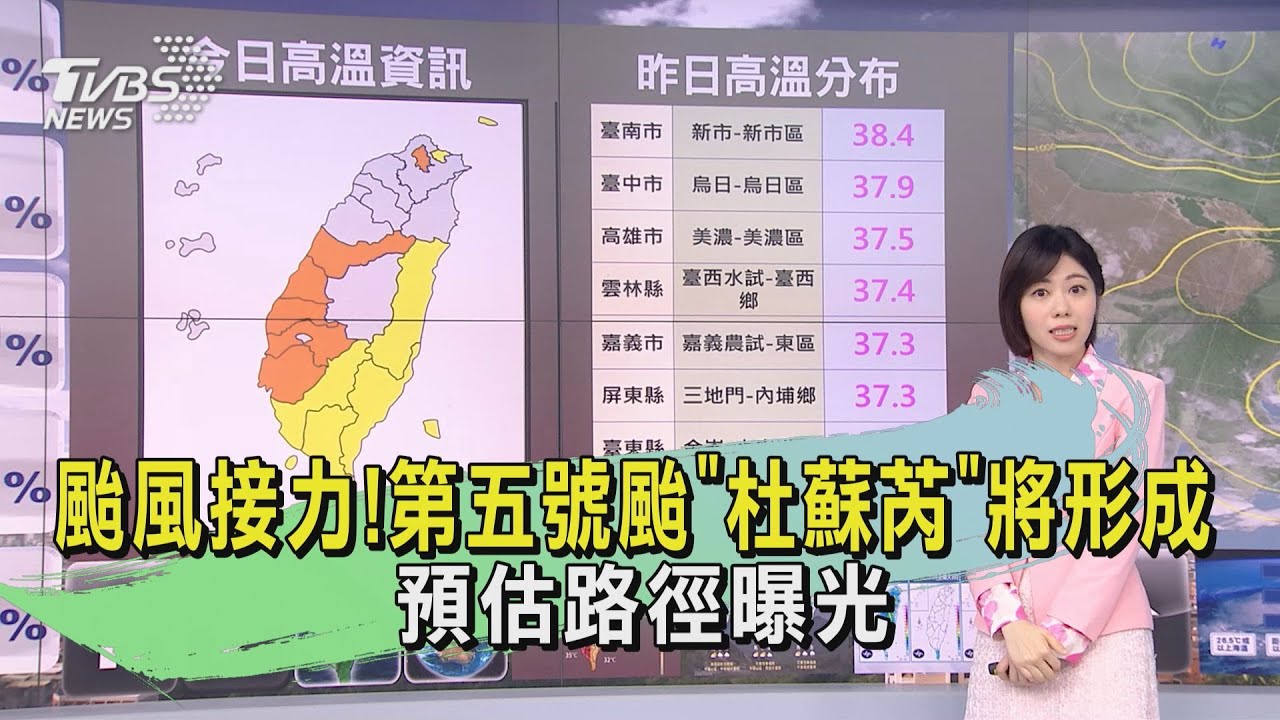 颱風接力！第五號颱「杜蘇芮」將形成　預估路徑曝光