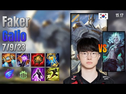 Faker Mid Galio vs Viego lol KR solo rank Full Game 15.17 | 페이커 갈리오 vs 비에고