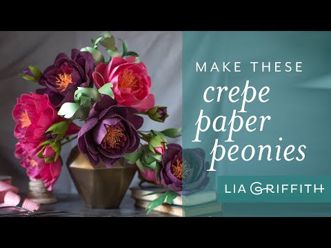 How To: Making a Gorgeous Peony Flower with Crepe Paper
