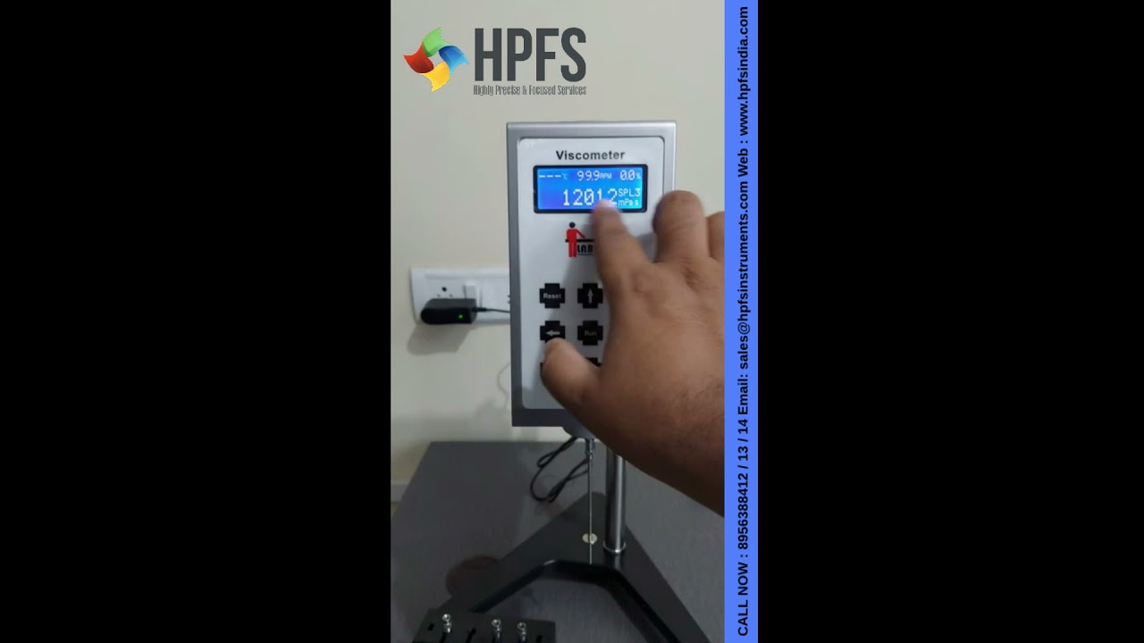 LMDV 100 Viscometer -  RPM SPEED ADJUSTMENTS