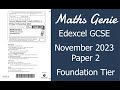 Edexcel Foundation Paper 2 November 2023 Prüfungs Komplettlösung