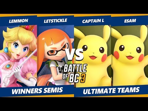 Smash Ultimate Tournament - Esam & Captain L Vs Lemmon & LetsTickle - BoBC3 SSBU Teams Winners Semis