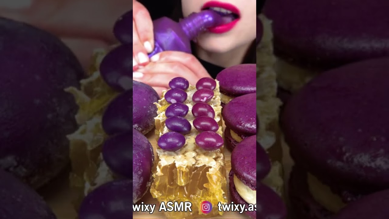 ASMR PURPLE FOOD *HONEY JELLY 꿀 젤리 먹방 EATING SOUNDS #shorts