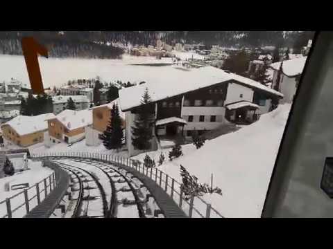 Funicular ride Chantarella to St.  Moritz