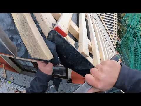 Schieferreihe an Ortgang nageln - Live vom Biberschwanzdach in Leisnig - Schieferdecker