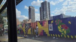 Riding the M60 Bus from 125th Street in Harlem to Astoria Boulevard in Queens in New York City.