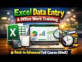Data Entry Office Work Training For Job In Excel In Hindi Basic To Advance