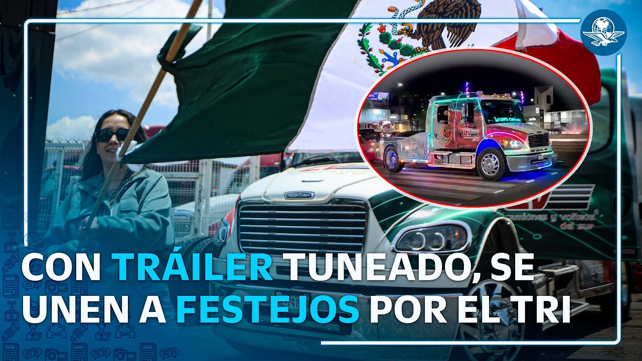 El "tráiler pambolero" que se unió a los festejos por victorias del Tri en el Mundial